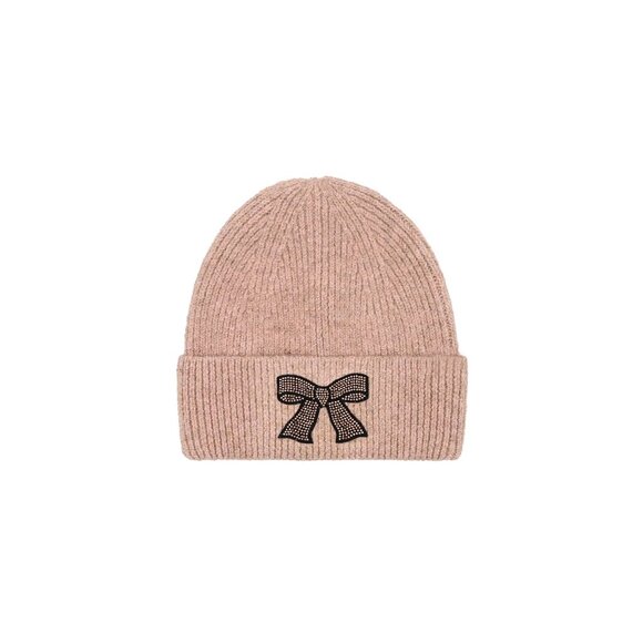 C.C Rhinestone Ribbon Embellished Beanie Winter Hat Women’s NWT - Picture 3 of 5